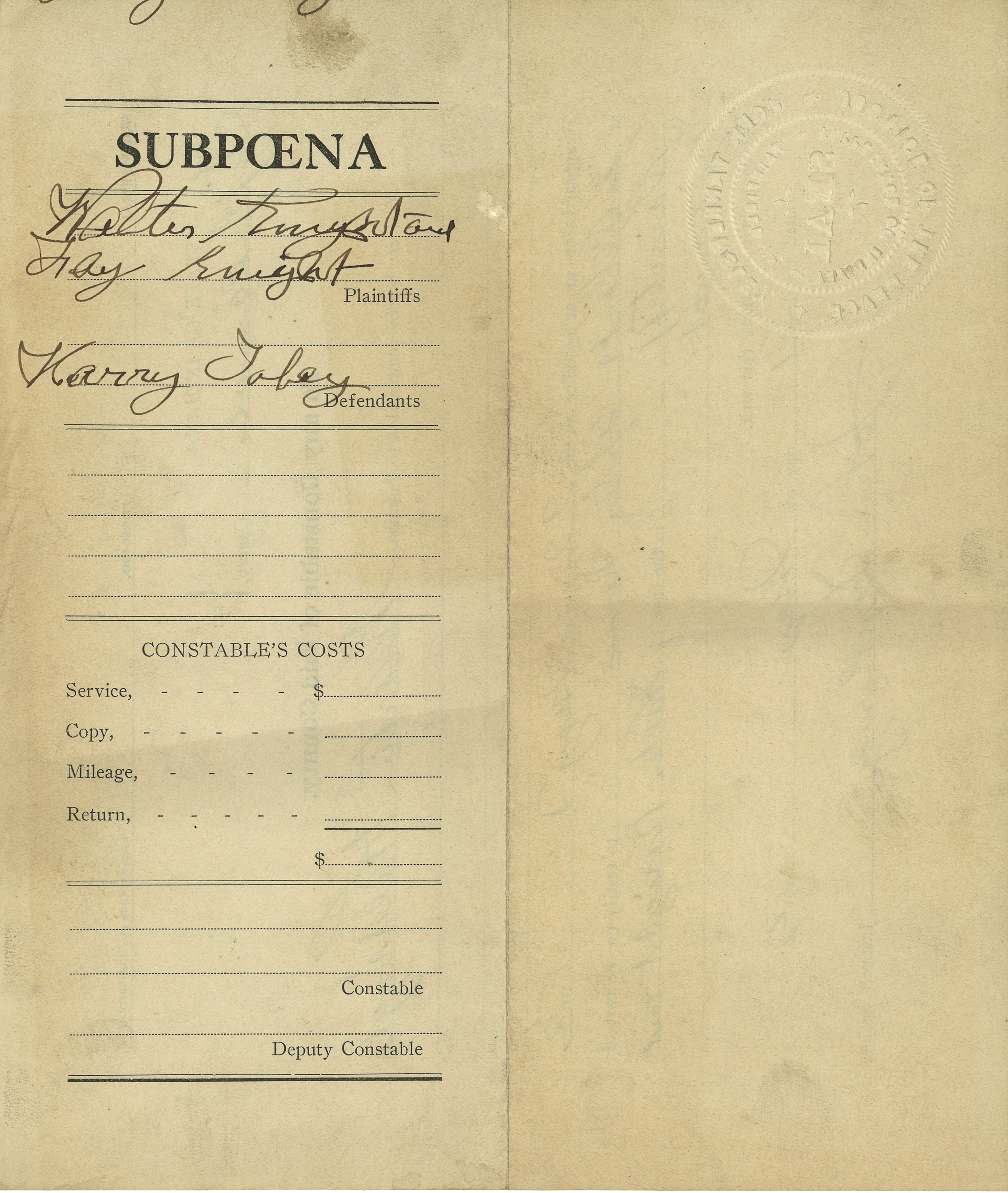 Subpoena_1913_Outside Subpoena_1913_Outside